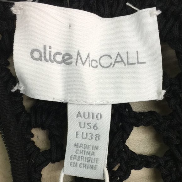 NWT Alice McCall Black Short Sleeve Crochet Loop Maxi Dress - Picture 7 of 8